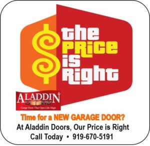 'price is right' for new garage door installation